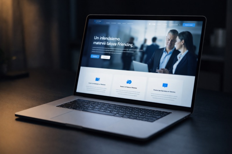 Sito web professionale su laptop