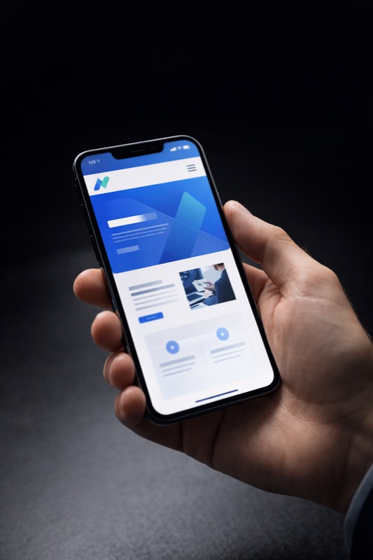Sito responsive su smartphone